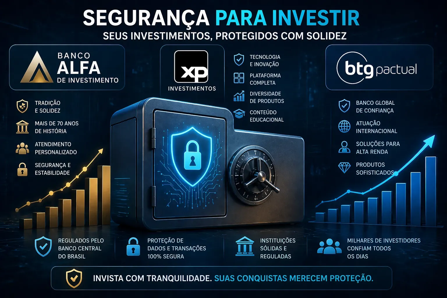 A segurança é um dos fatores mais importantes ao escolher onde investir. - Fonte: Imagem gerada por IA (DALL·E / ChatGPT)