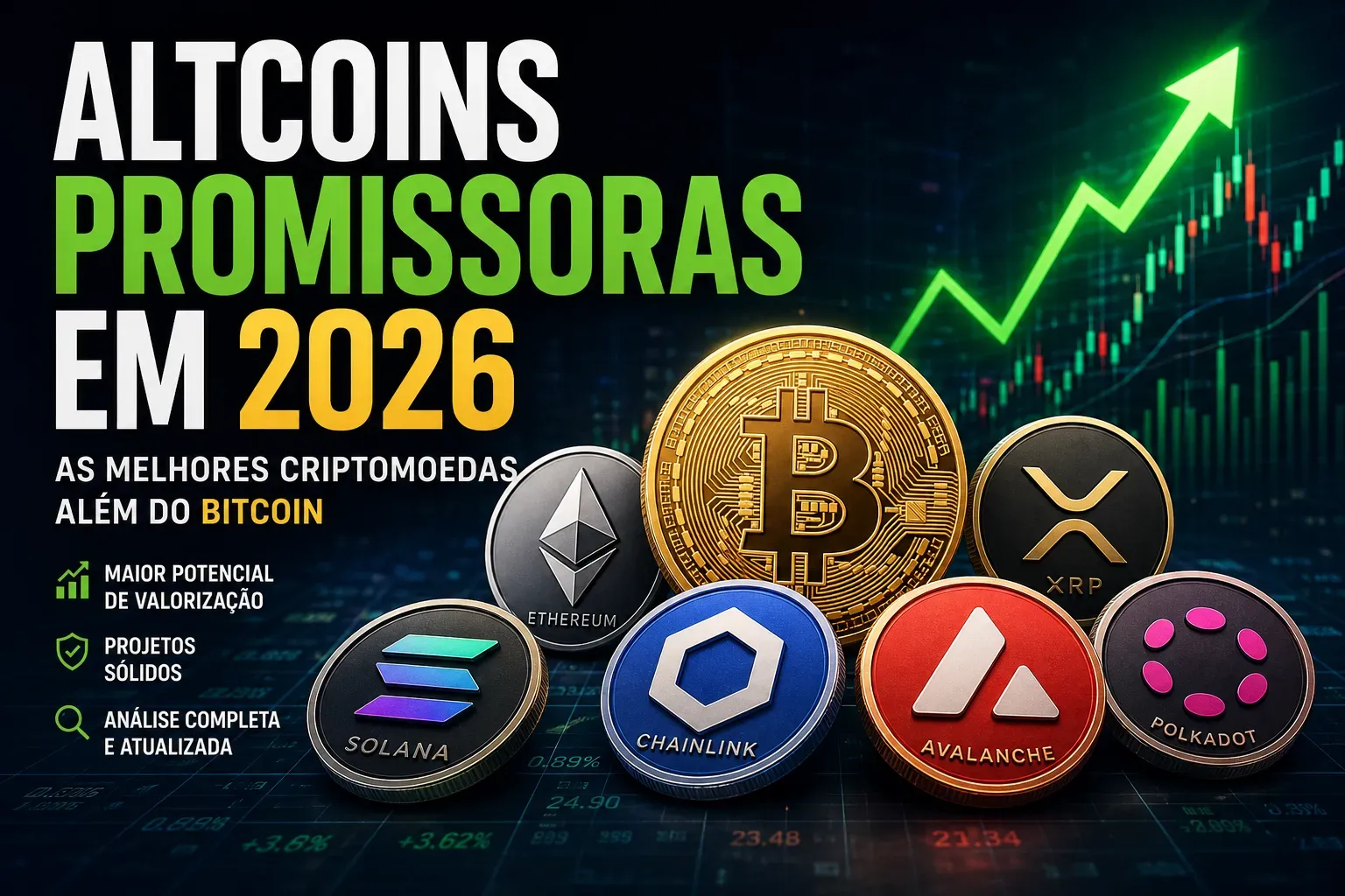 Altcoins Promissoras 2026: Guia Completo - Fonte: Imagem gerada por IA (DALL·E / ChatGPT)