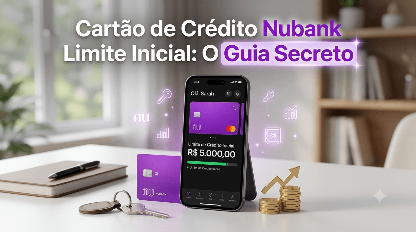 Ilustração do guia sobre Cartão de Crédito Nubank Limite Inicial: O Guia Secreto