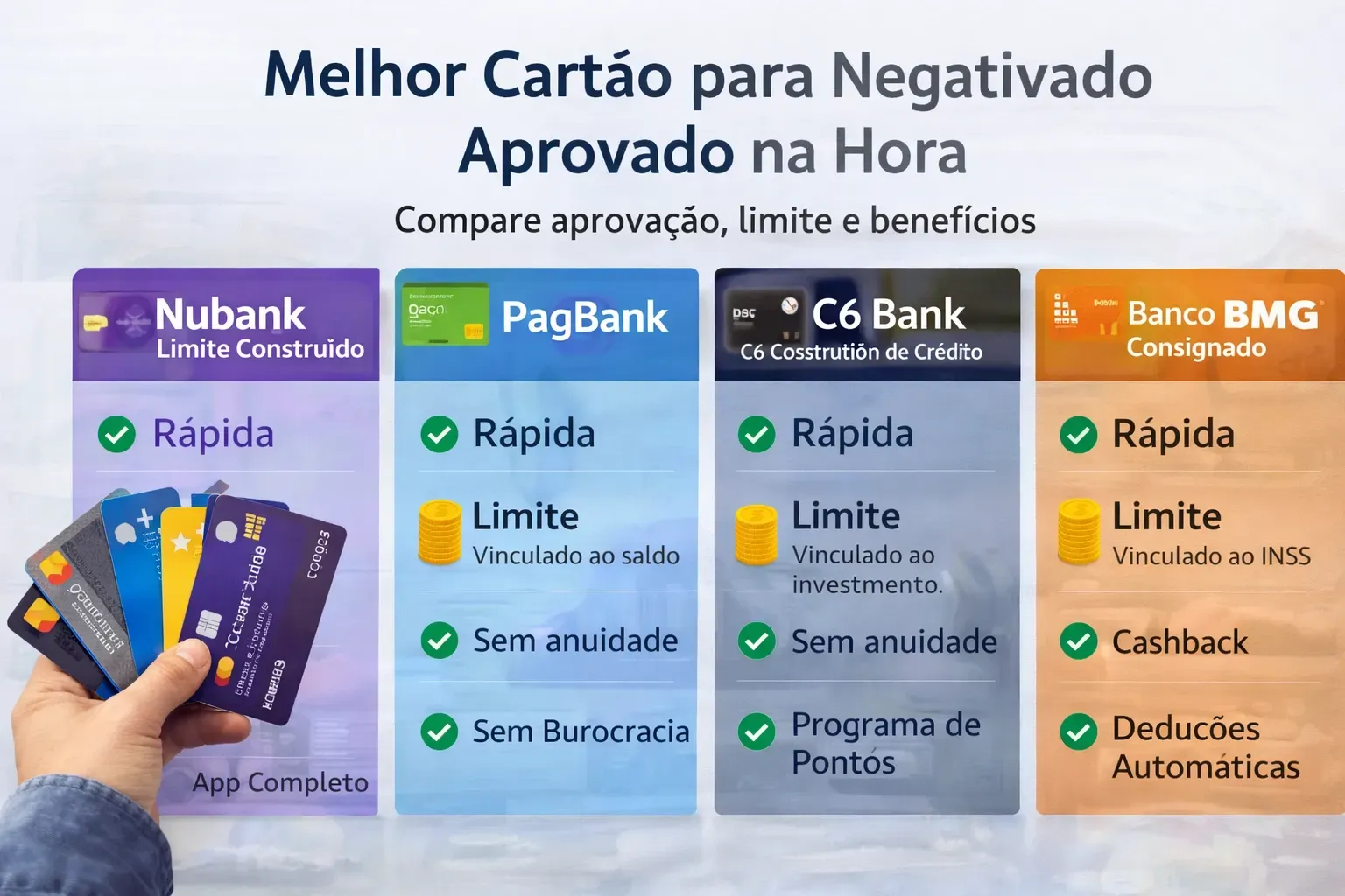 Comparar opções é essencial para escolher o melhor cartão para seu perfil. - Fonte: Imagem gerada por IA (DALL·E / ChatGPT)
