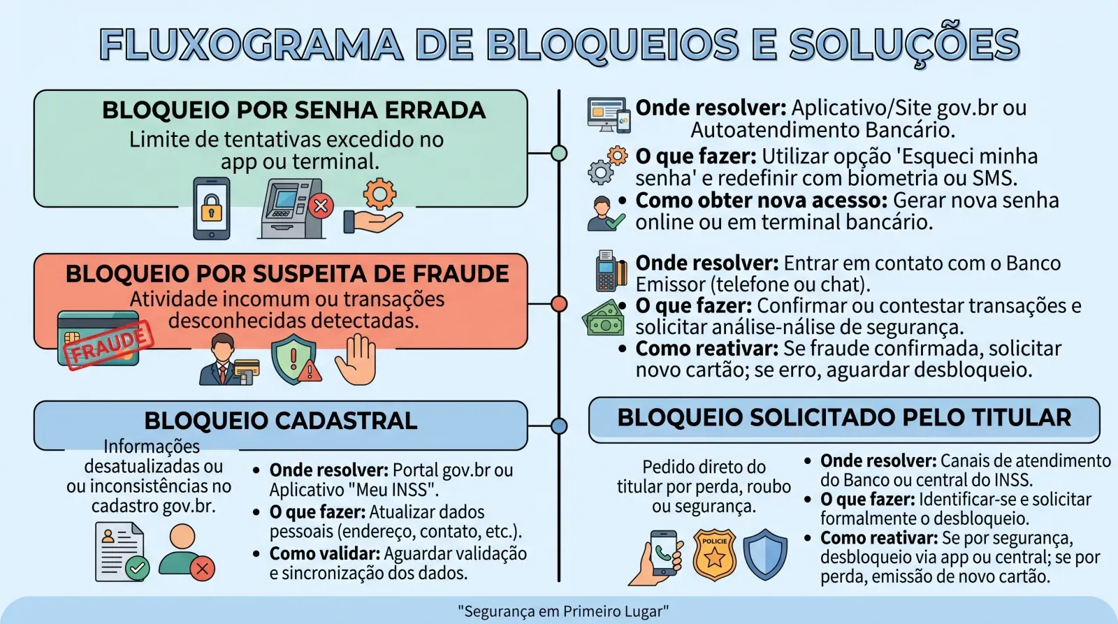 entender o tipo de bloqueio agiliza o desbloqueio do cartão magnético do INSS