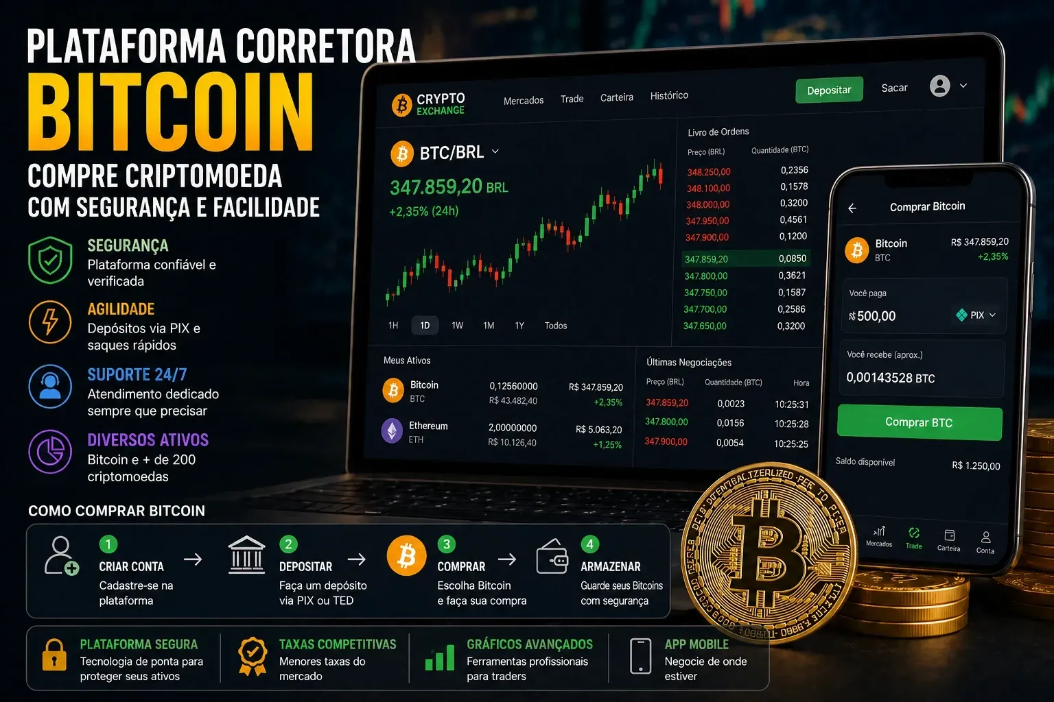 Escolher a corretora certa é o primeiro passo para investir com segurança. - Fonte: Imagem gerada por IA (DALL·E / ChatGPT)