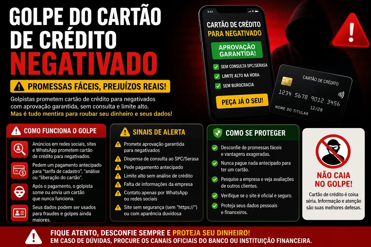 Fique atento a promessas falsas de crédito fácil. - Fonte: Imagem gerada por IA (DALL·E / ChatGPT)