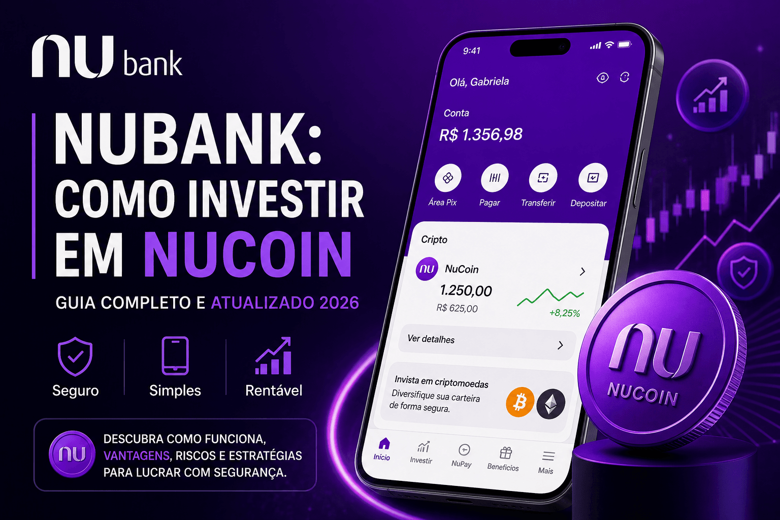 Nubank: Como Investir em NuCoin (Guia Atualizado 2026) - Fonte: Imagem gerada por IA (DALL·E / ChatGPT)