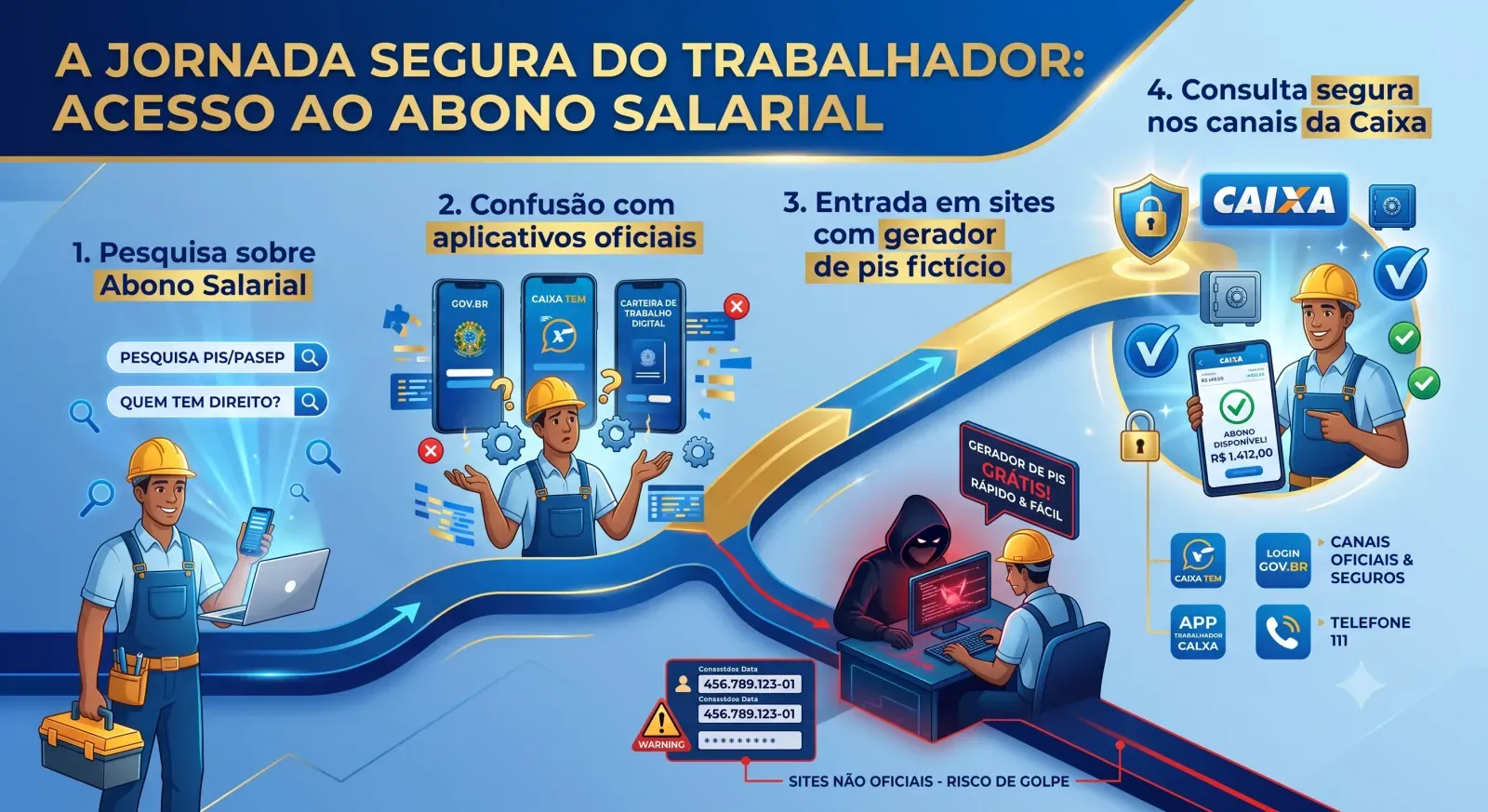 O fluxo que diferencia uma busca por dados oficiais de uma ferramenta de simulação usando o gerador de pis.