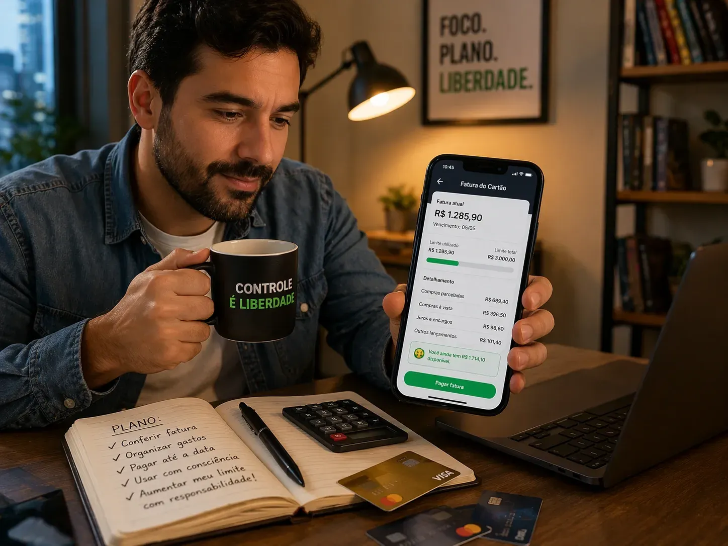 O uso consciente do cartão é fundamental para melhorar seu score. - Fonte: Imagem gerada por IA (DALL·E / ChatGPT)