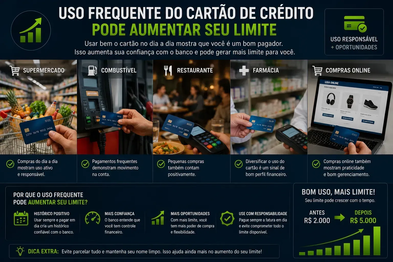 O uso constante do cartão ajuda o banco a entender seu comportamento financeiro. - Fonte: Imagem gerada por IA (DALL·E / ChatGPT)