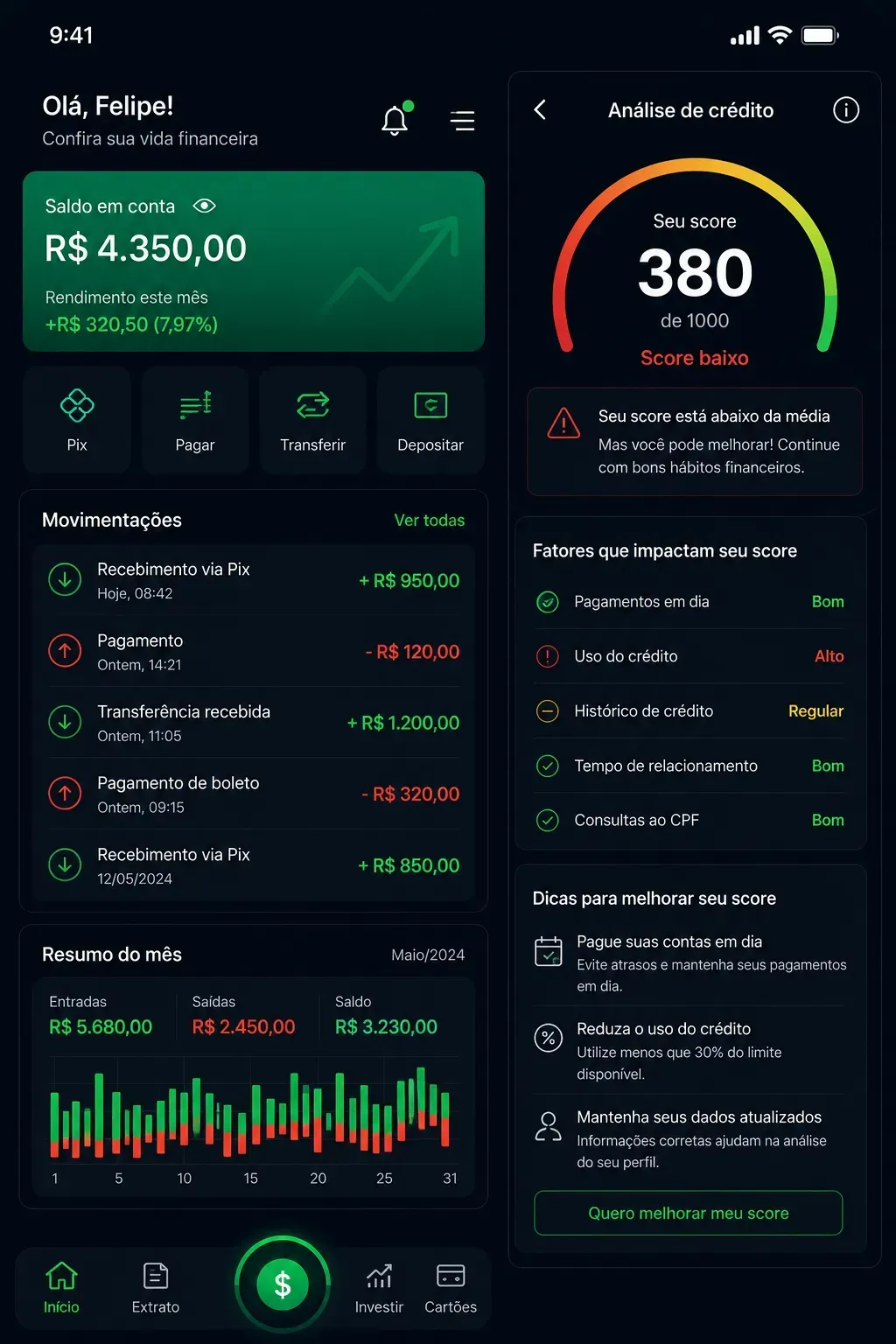 Os bancos modernos analisam diversos fatores além do score de crédito. - Fonte: Imagem gerada por IA (DALL·E / ChatGPT)