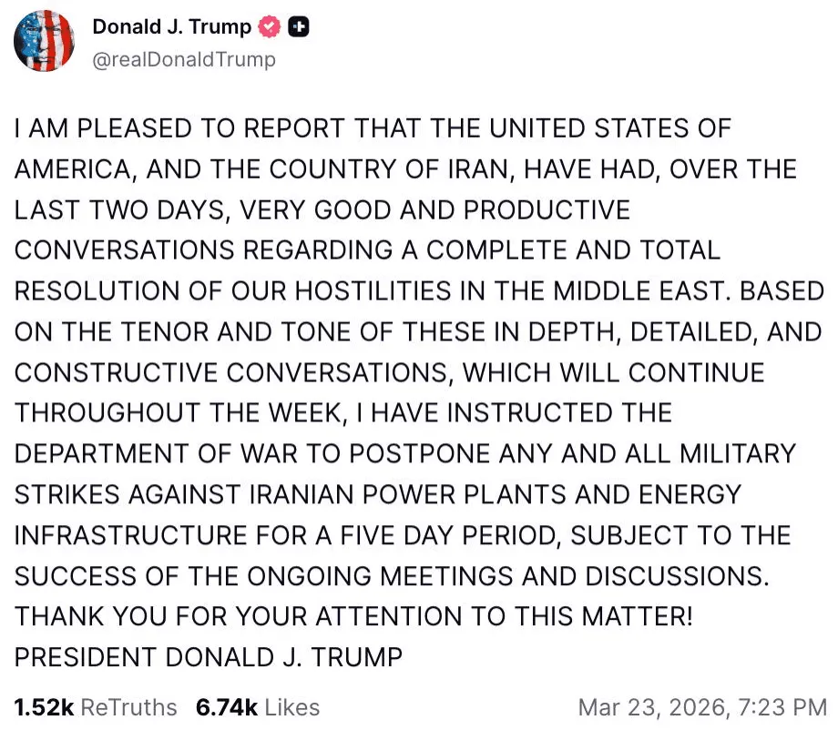Post Donald Trump sobre petroleo wti - Foto: Print Twitter