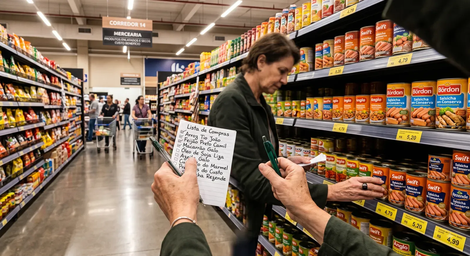 Saber como economizar nas compras exige olhar para as prateleiras de baixo, onde os produtos de melhor custo-benefício costumam ficar escondidos.