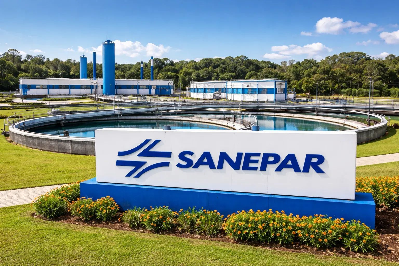 SAPR3 ação da Sanepar saneamento básico Brasil - Fonte: Imagem gerada por IA (DALL·E / ChatGPT)
