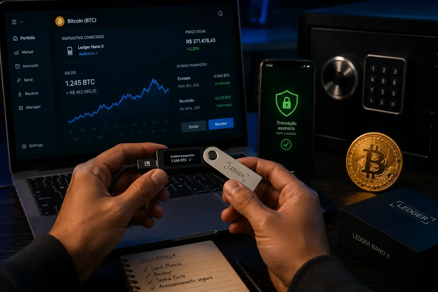 Segurança continua sendo uma das partes mais importantes do mercado cripto. - Fonte: Imagem gerada por IA (DALL·E / ChatGPT)